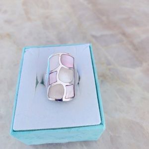 Sterling Silver Pink MOP Ring